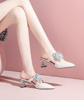 Schwarze, elegante Sandalen mit Schleife und Zirkonia